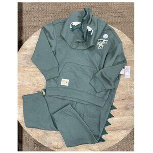 NEW 2Pc 8 Boys T-Rex Hoodie & Sweatpants Outfit